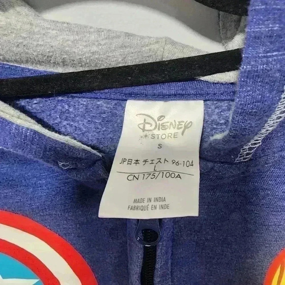 Disney Store Marvel Avengers Blue Full Zip Hoodie Mens Size Small NICE - Picture 10 of 13